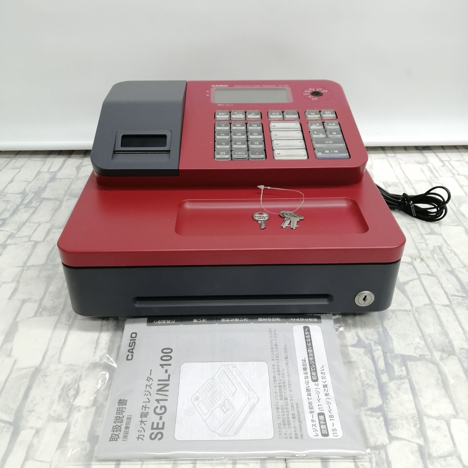 CASIO NL-100 電子レジスター レッド CASIO NL-100 電子レジスター レッド CASIO NL-100 電子レジスター