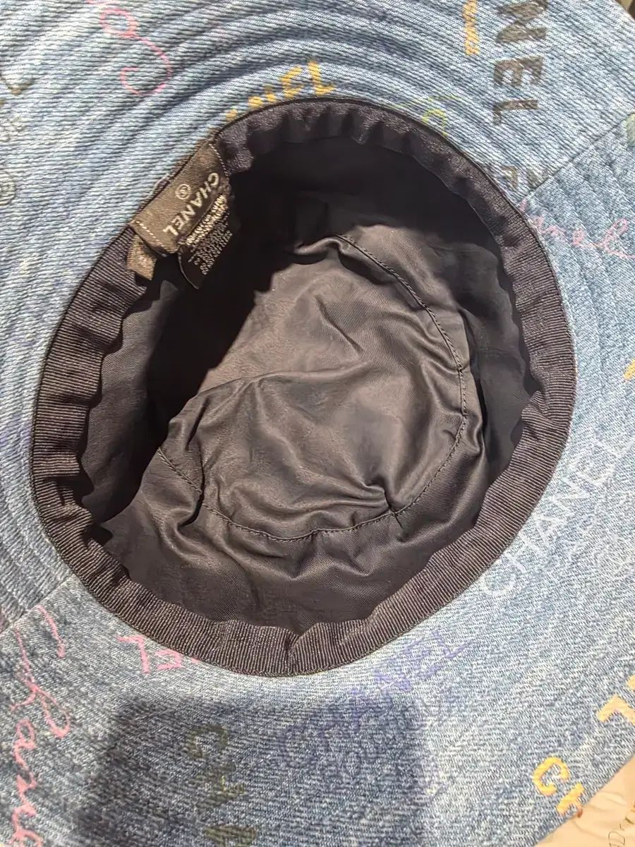 M) CHANEL シャネル ロゴ デニム バケットハット 帽子 - メルカリ