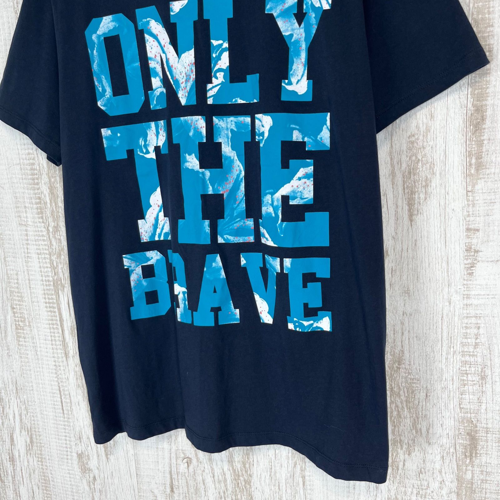 DIESEL ディーゼル グラフィック プリント Tシャツ ネイビー メンズ 