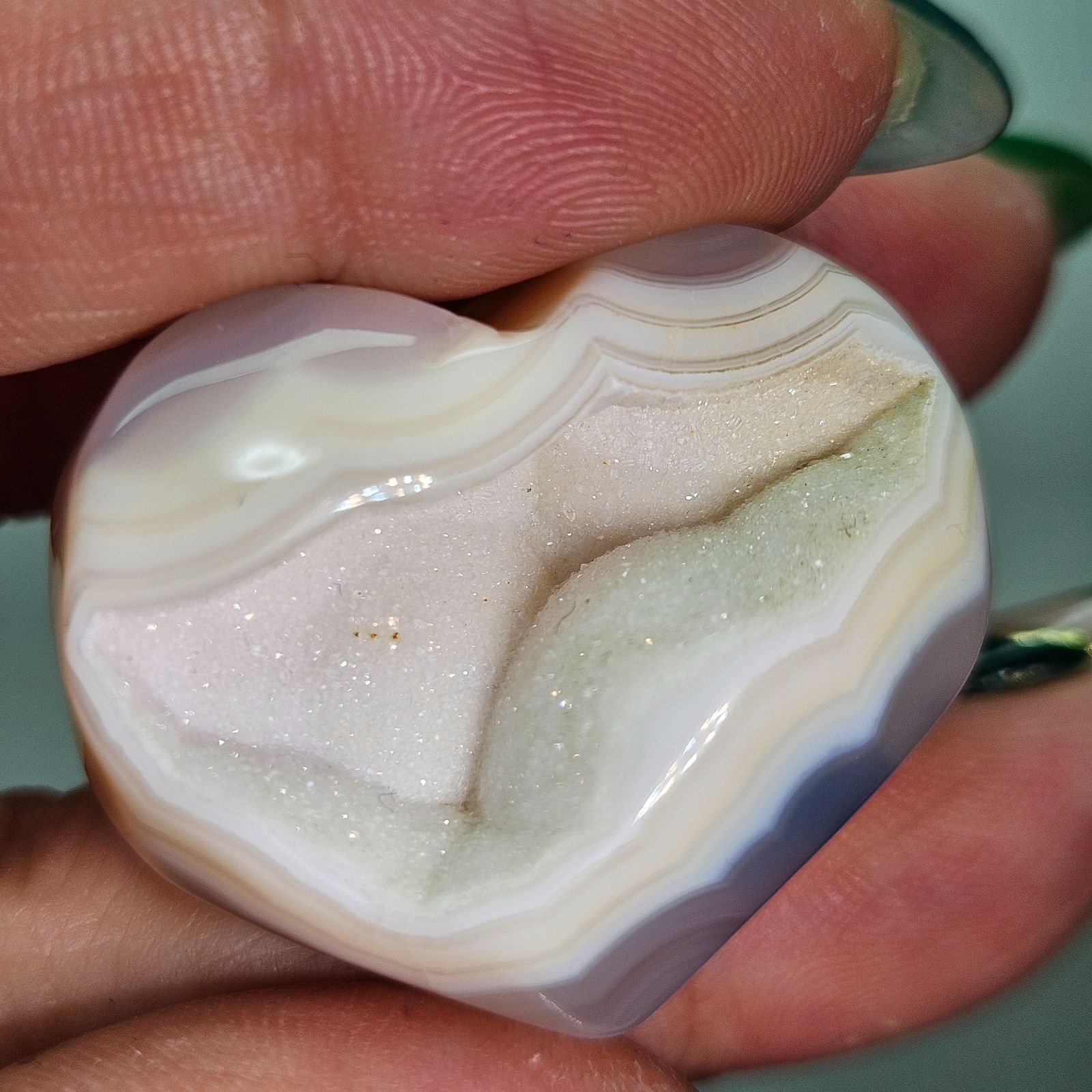 66 瑪瑙ジオード✨ハート✨カービング✨ - メルカリ