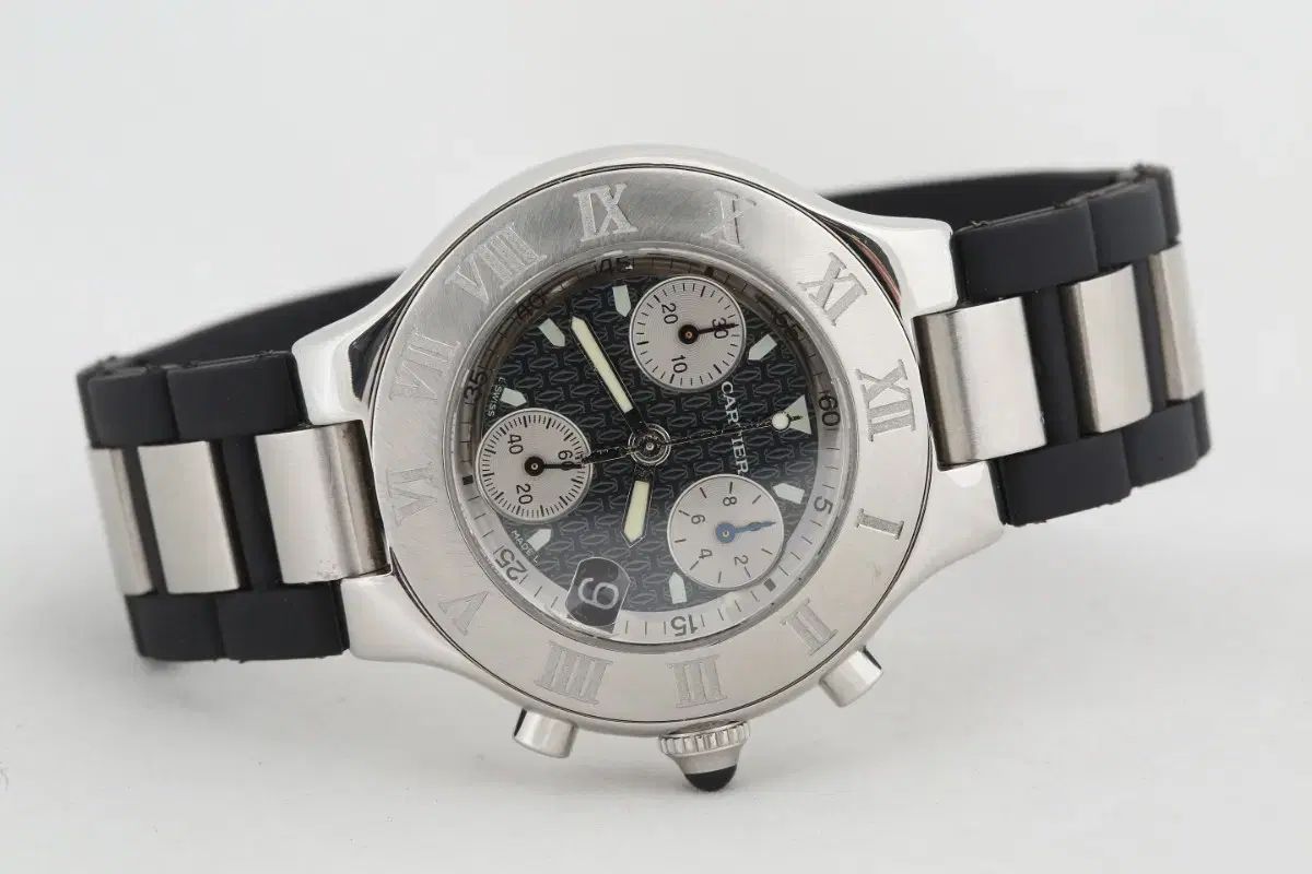 ウォッチ カルティエ 21 クロノグラフ クォーツ Cartier カルティエ
