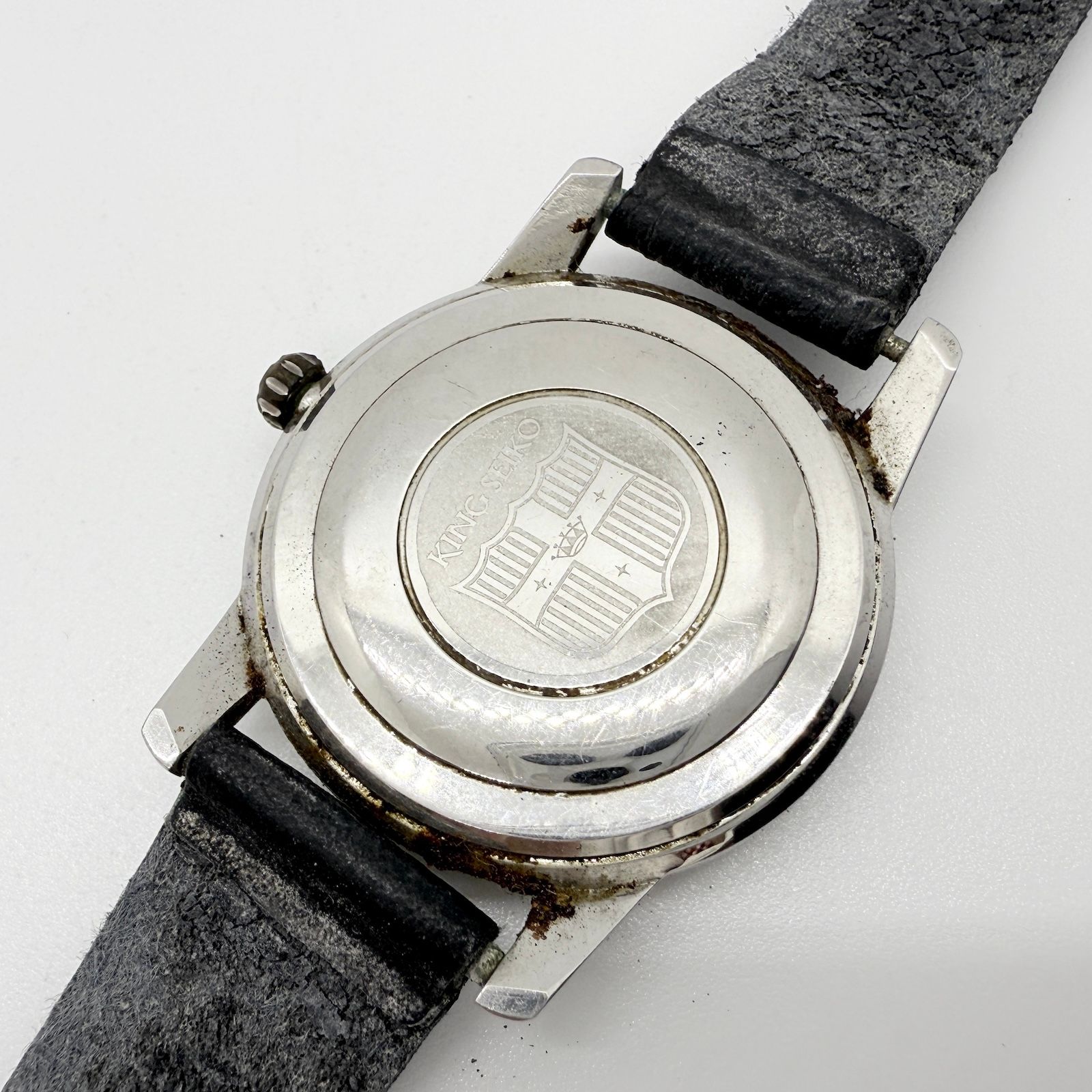 SEIKO セイコー ダイアショック 25 Jewel キングセイコー ホワイト 手巻き メンズ 盾メダリオン 訳あり品 ジャンク 腕時計