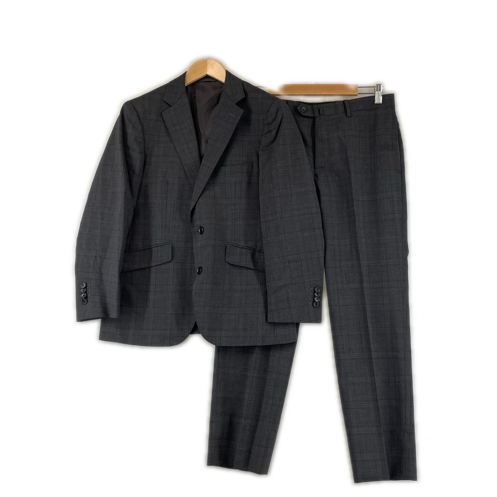 美品 D'or Homme ドールオム チェック 春夏 SS スーツ ウール