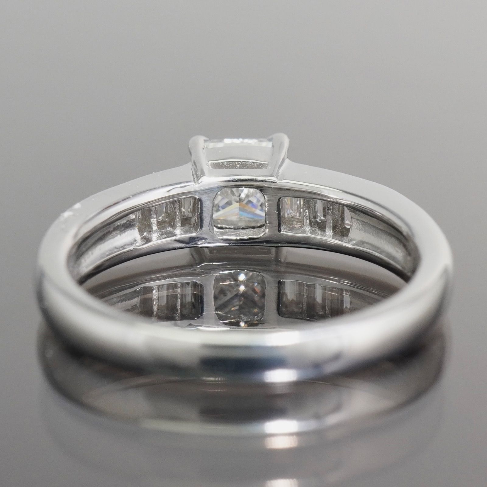 ダイヤ リング ダイヤモンド 指輪 一粒 プラチナ Pt850 プリンセス 8号