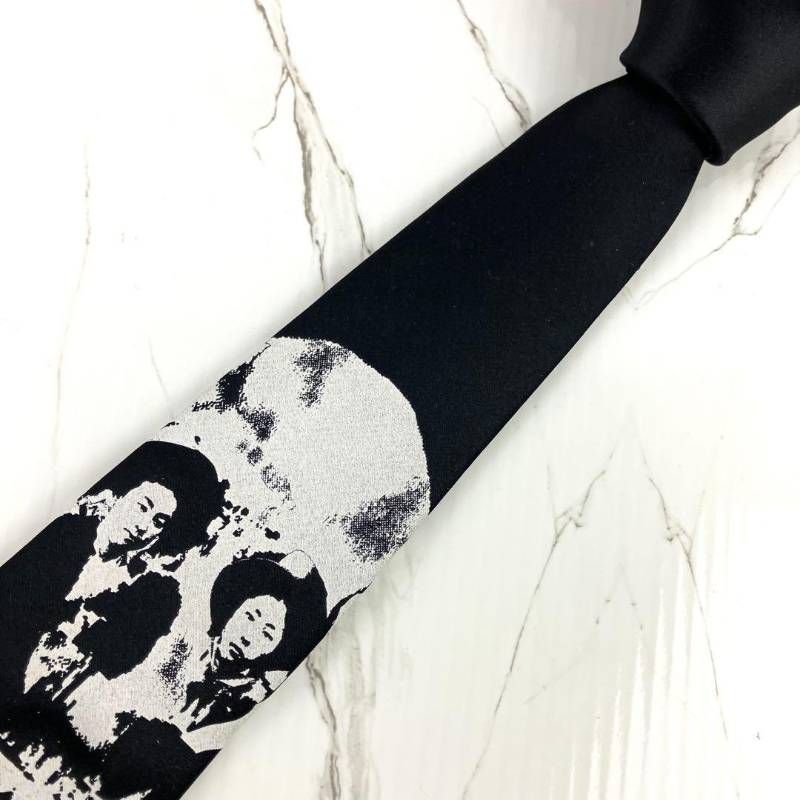 美品 S'YTE Yohji Yamamoto ヨウジヤマモト ネクタイ ドクロ 騙し絵