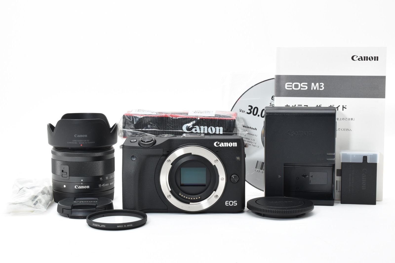 返品保証】☆極上品☆キヤノン Canon EOS M3 レンズキット EF-M 15 
