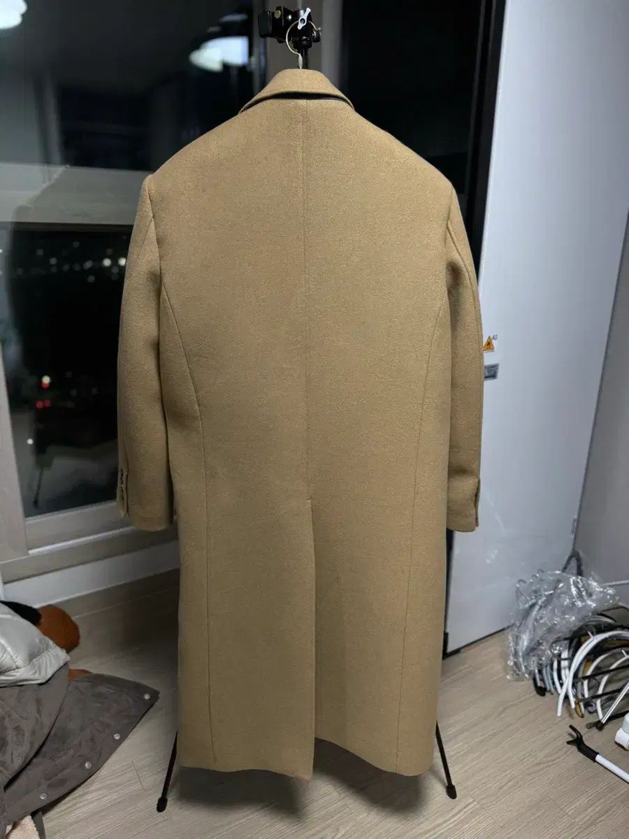 オーズオアジス ベージュ ダブル ロングコート