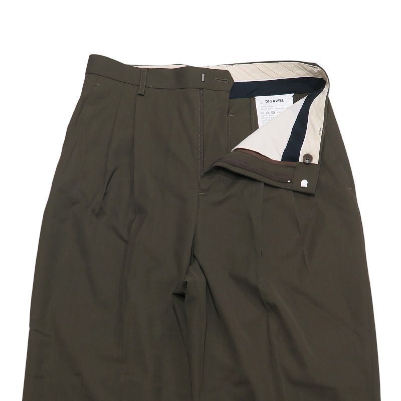 DIGAWEL ディガウェル 2TUCK WOOL TROUSERS ツータック ウール