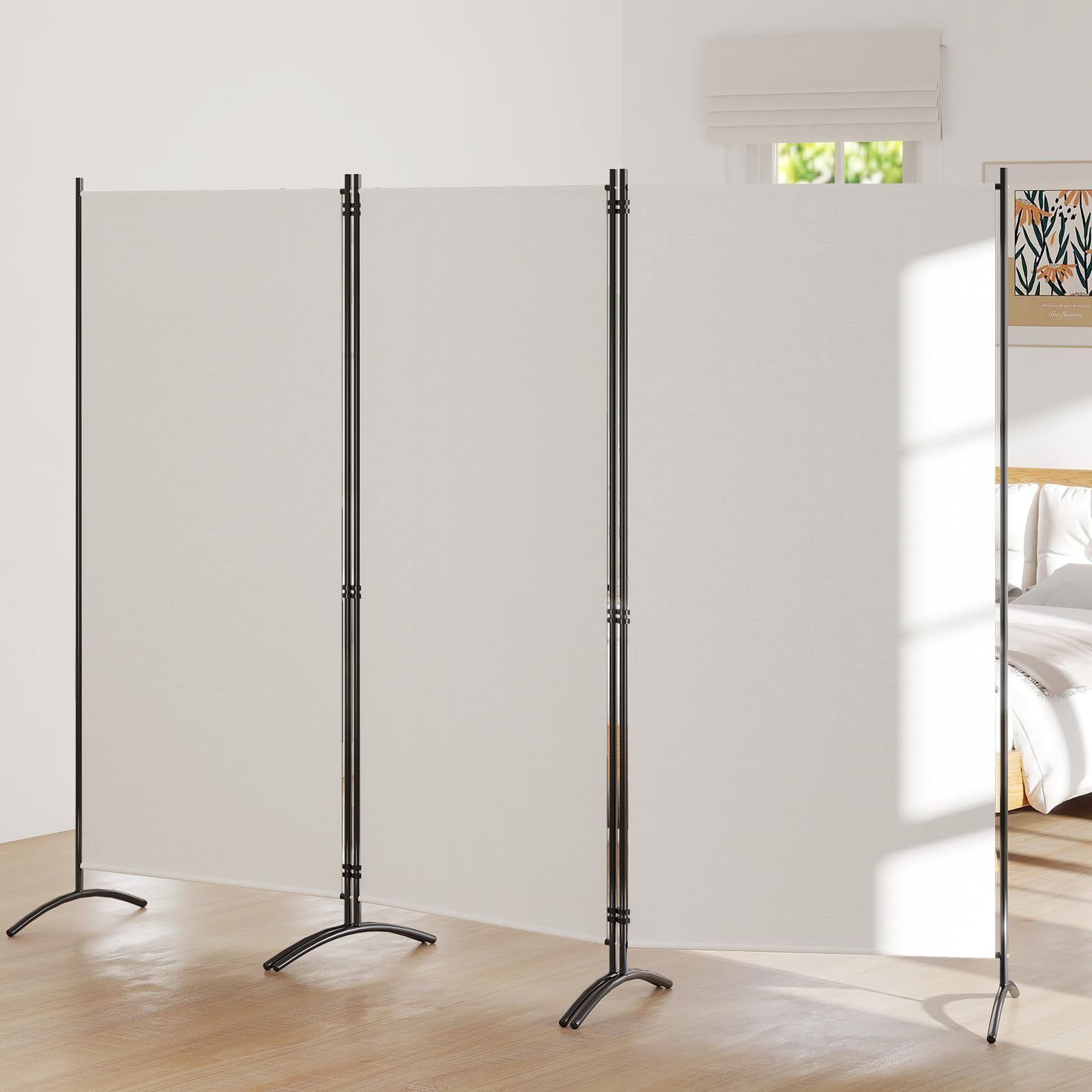 在庫処分 幅260cm 高さ183cm 間仕切り 3連 折りたたみ 布タイプ 目隠し