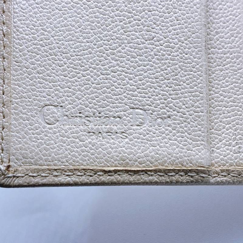 Christian Dior クリスチャンディオール 二つ折り財布 花柄刺繍