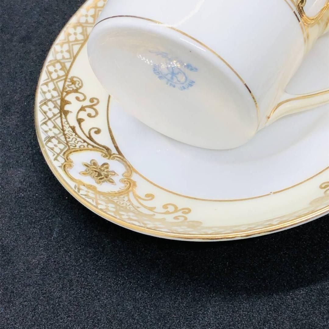 オールドノリタケ 金盛上花籠装飾図紋 カップ＆ソーサー 英国里帰り