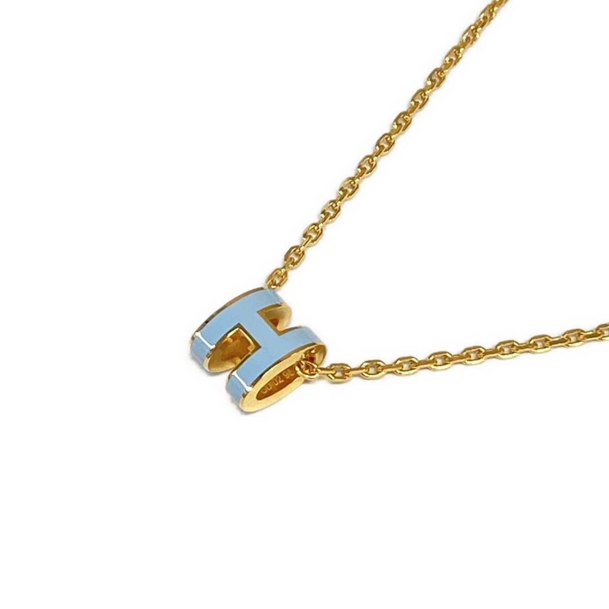 HERMES(エルメス) ネックレス美品 ミニポップアッシュ ライトブルー 
