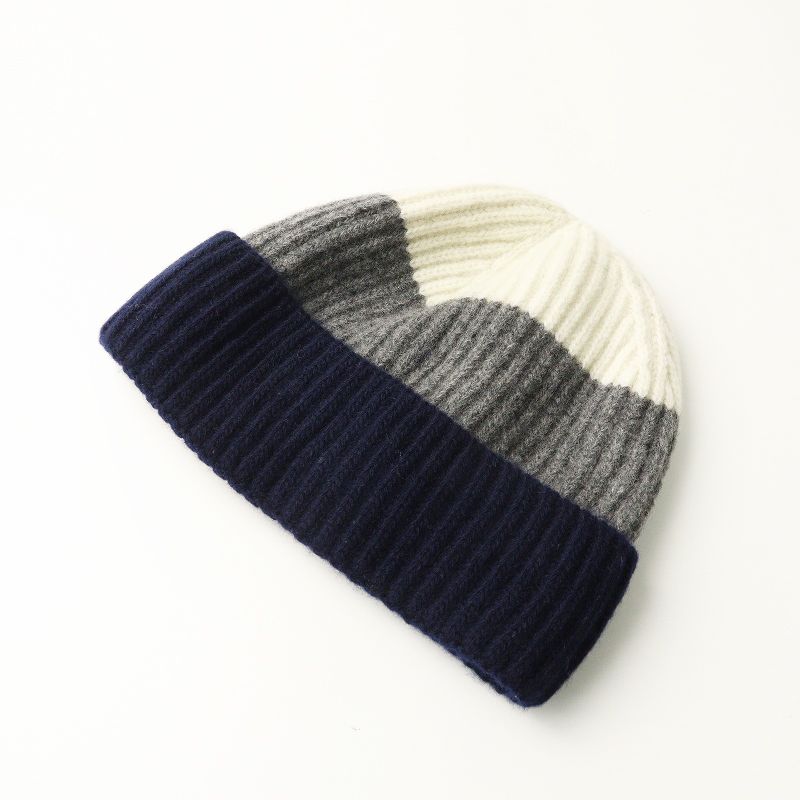 美品 JPタグ モンクレール MONCLER BERRETTO 配色ウールニットキャップ