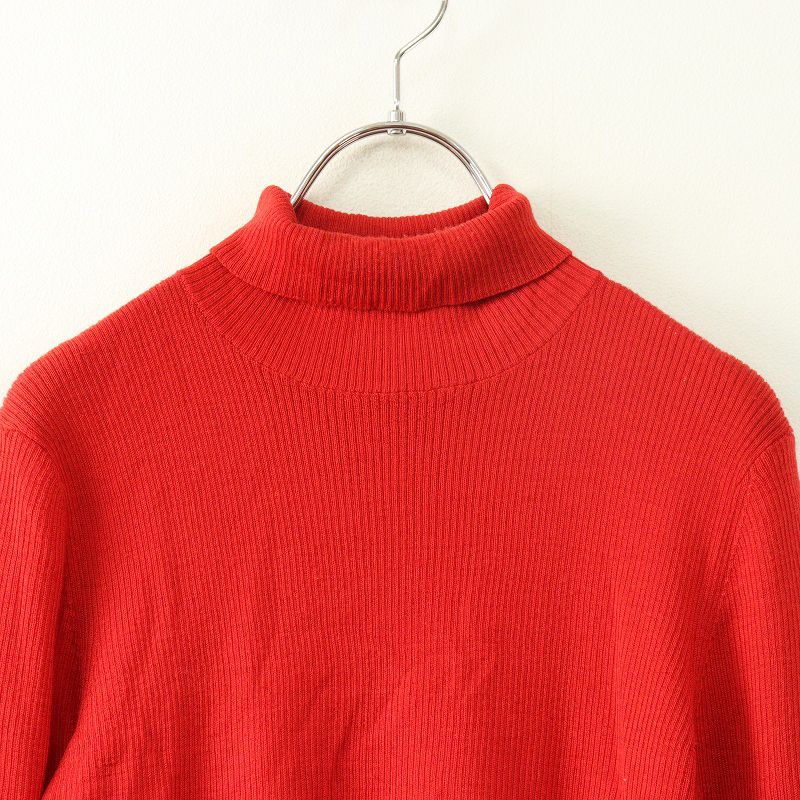 エンフォルド ENFOLD ハイネック ニット プルオーバー 38｜レッド