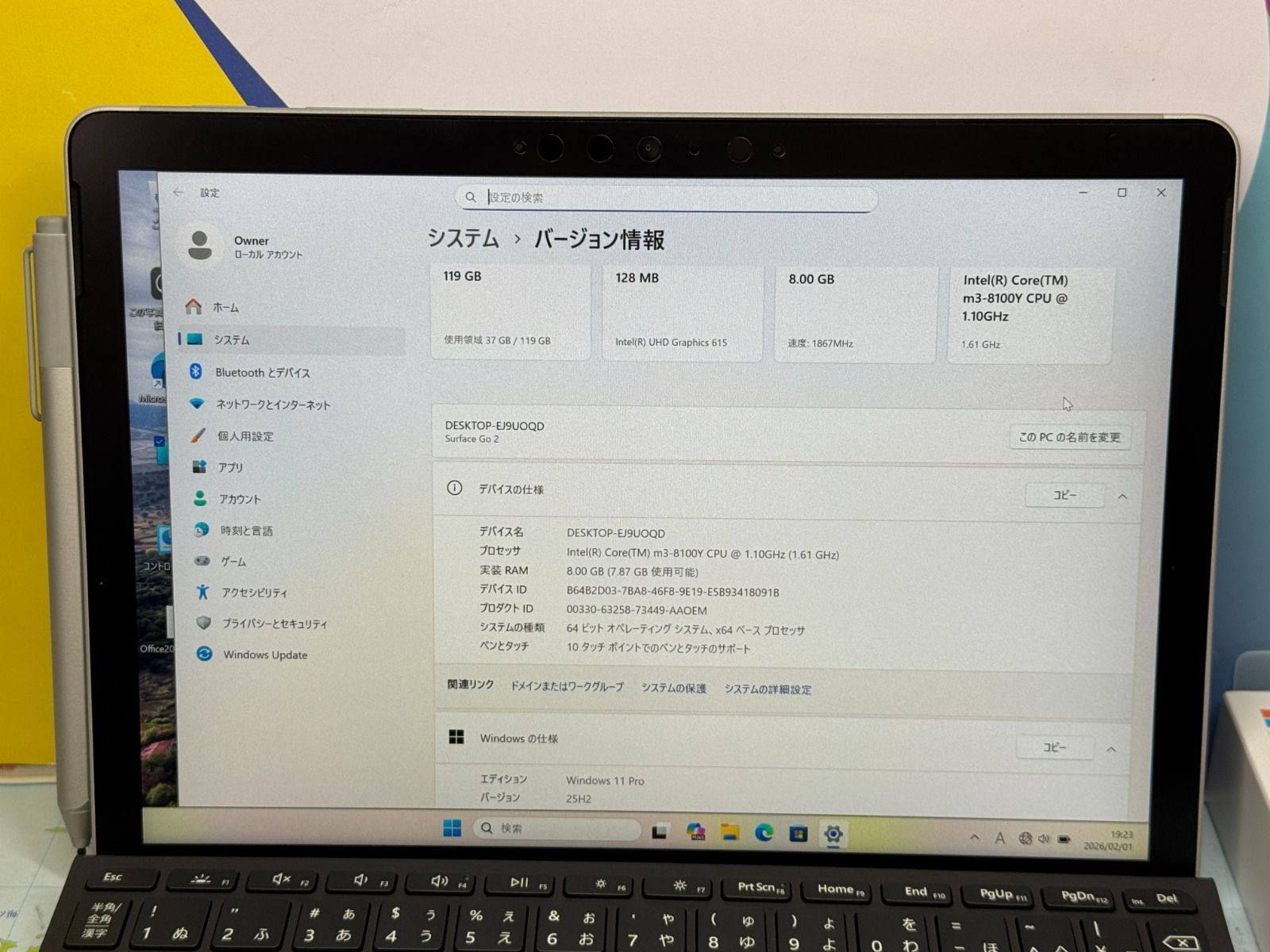 極美品 LTE ペン Surface Go 2 10.5型 8GB キーボード - メルカリ