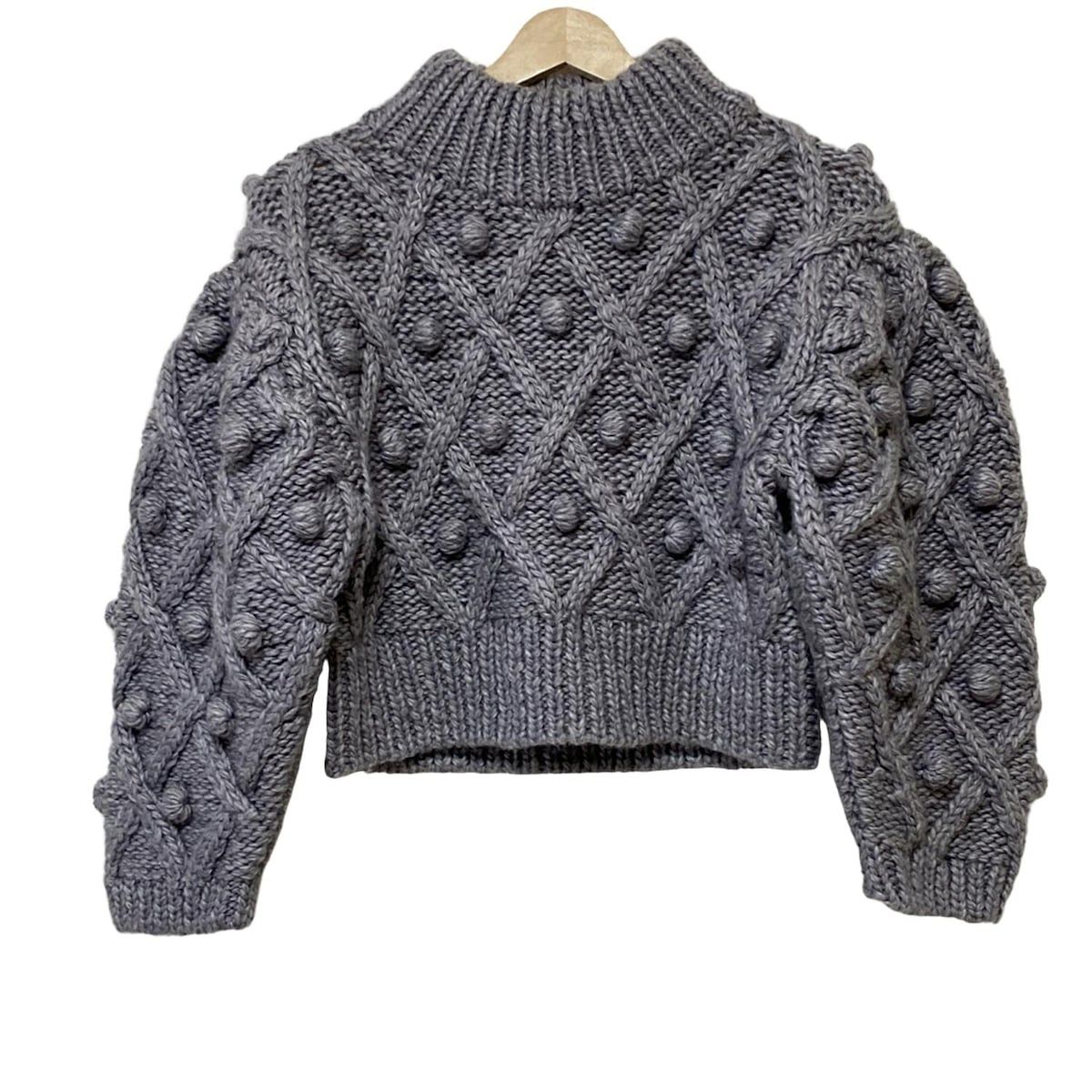 cygne(シーニュ) 長袖セーター レディース - グレー ハイネック/手編み