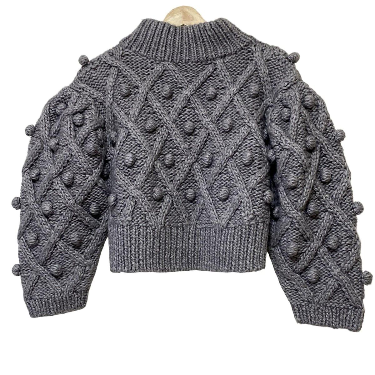 cygne(シーニュ) 長袖セーター レディース - グレー ハイネック/手編み