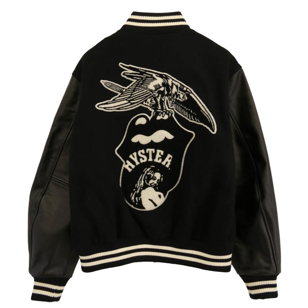 HYSTERIC GLAMOUR ヒステリックグラマー 24AW 02243AB19 THE ROLLING STONES/HYS LOVES 1975 US TOUR 刺繍 スタジャン ジャケット ブラック系 L【美品】【中古】 HYSTERIC GLAMOUR ヒステリックグラマー 24AW 02243AB19 THE ROLLING