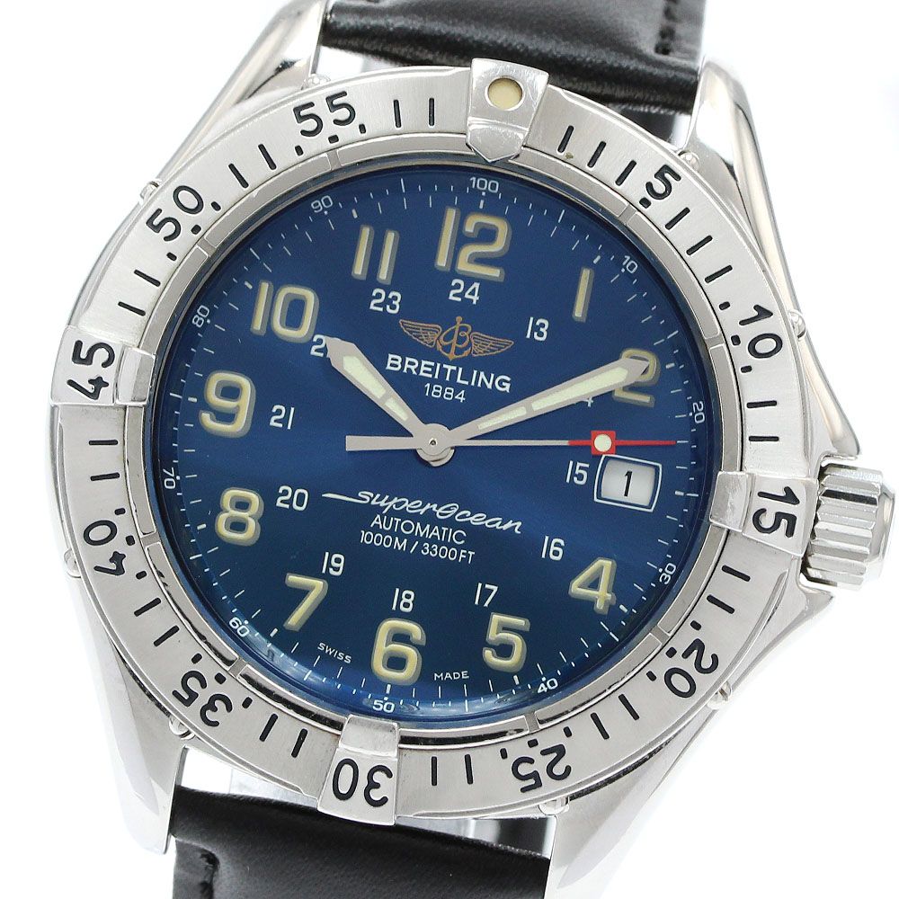 ブライトリング BREITLING A17040 スーパーオーシャン デイト 自動巻き メンズ 箱 保証書付き_943493