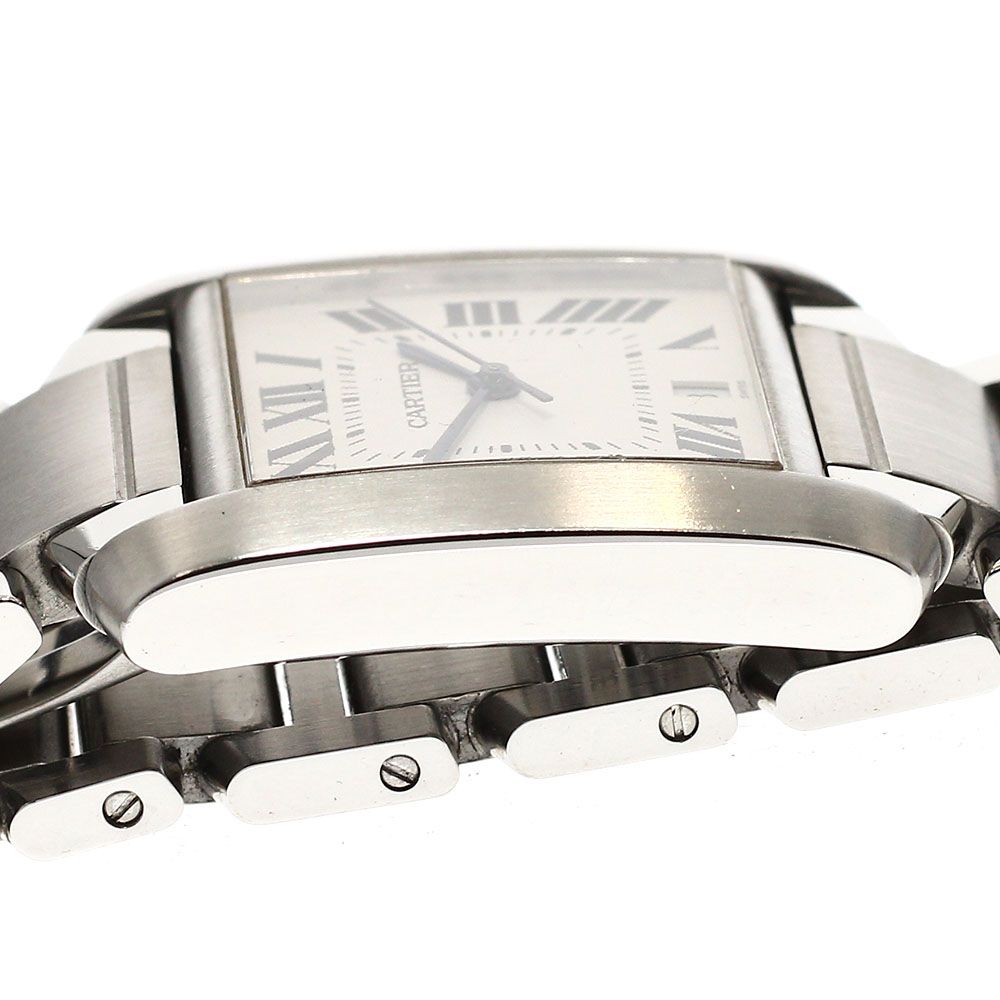  カルティエ CARTIER W51002Q3 タンクフランセーズLM デイト 自動巻き メンズ _941911 アクセント服 自動巻き時計 腕時計(アナログ)