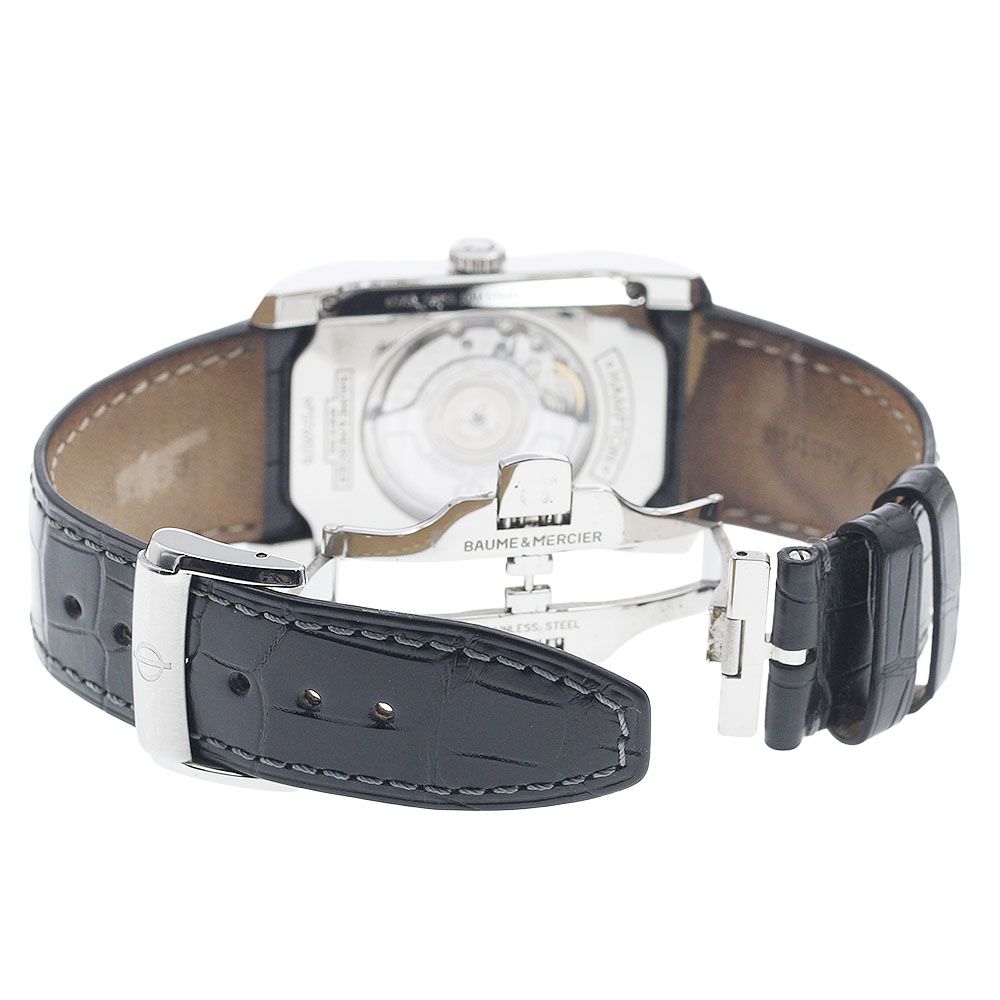  ボーム＆メルシェ Baume - Mercier MOA10155 ハンプトン デイト 自動巻き メンズ 箱 保証書付き_942333 フィット感 自動巻き時計 腕時計(アナログ)