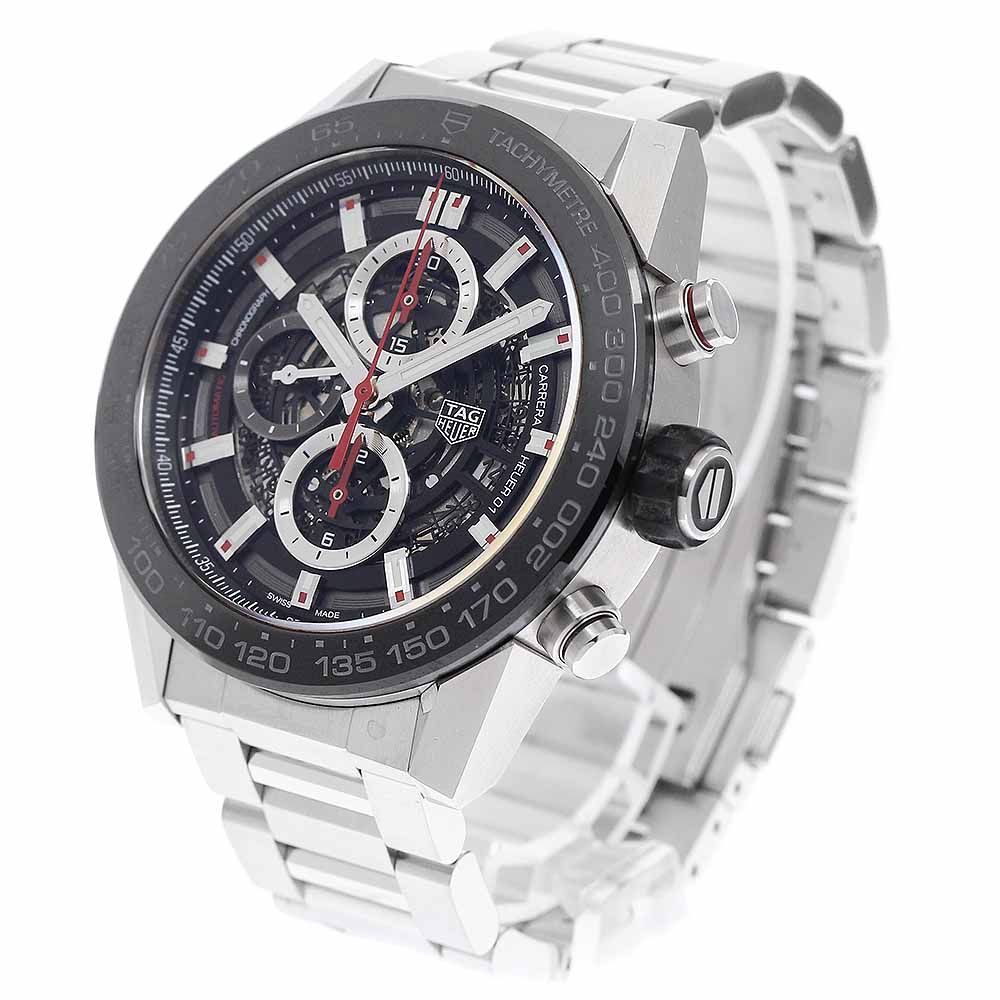  タグホイヤー TAG HEUER CAR2A1W.BA0703 カレラ デイト クロノグラフ 自動巻き メンズ 保証書付き_939693 フルジップ 自動巻き時計 腕時計(アナログ)