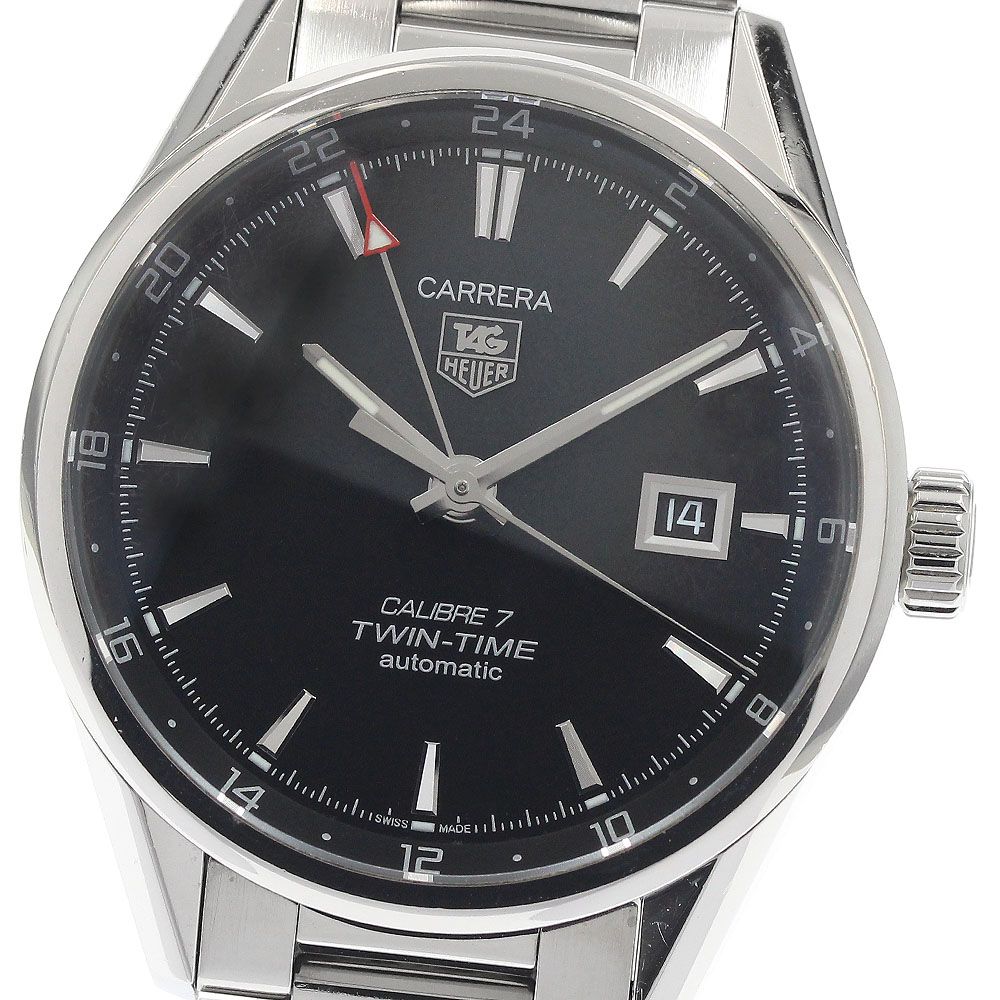 タグホイヤー TAG HEUER WAR2010-0 カレラ キャリバー7 ツインタイム 自動巻き メンズ _939455