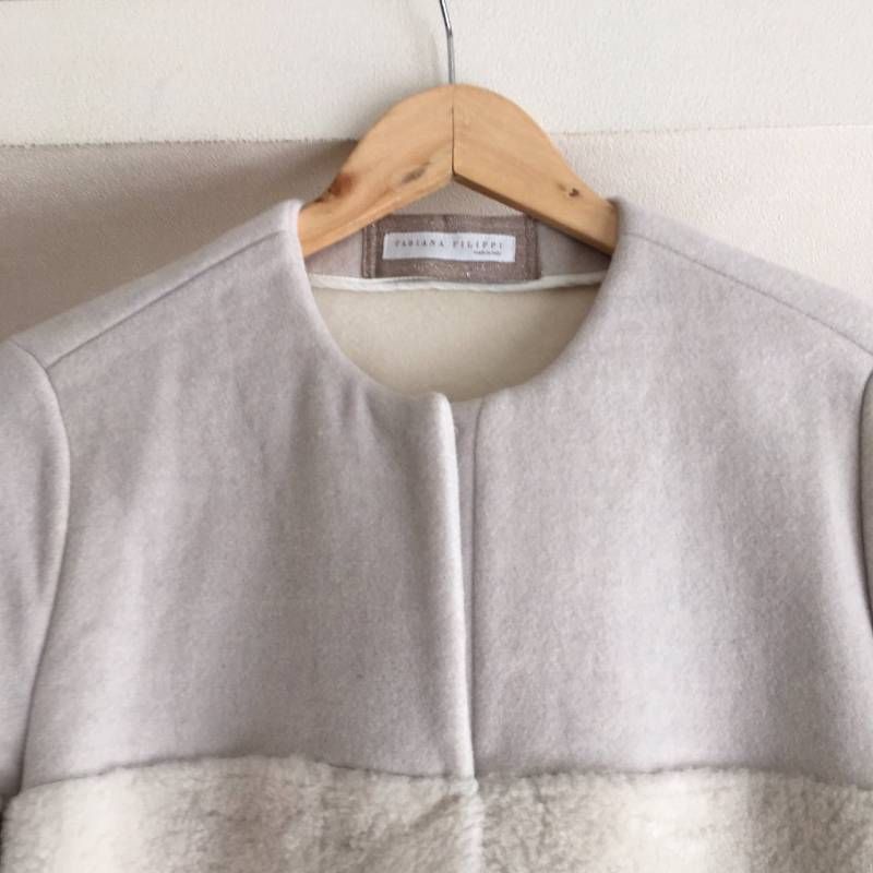美品 FABIANA FILIPPIファビアナフィリッピ 羊革 ムートン ロング