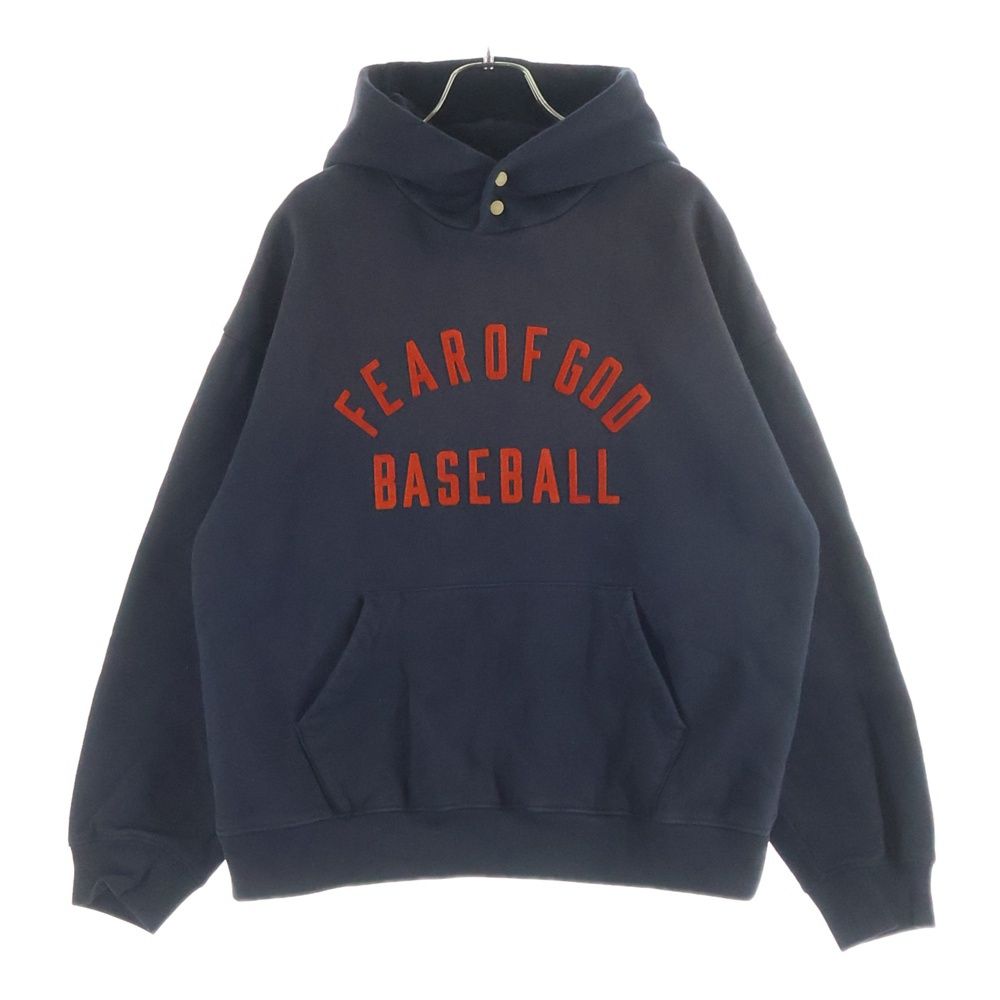 FEAR OF GOD フィアオブゴッド BASEBALL ベースボール フロントロゴデザイン フーデッド スウェット パーカー ブラック FG50-078 FEAR OF GOD (フィアオブゴッド) BASEBALL ベースボール フロントロゴ