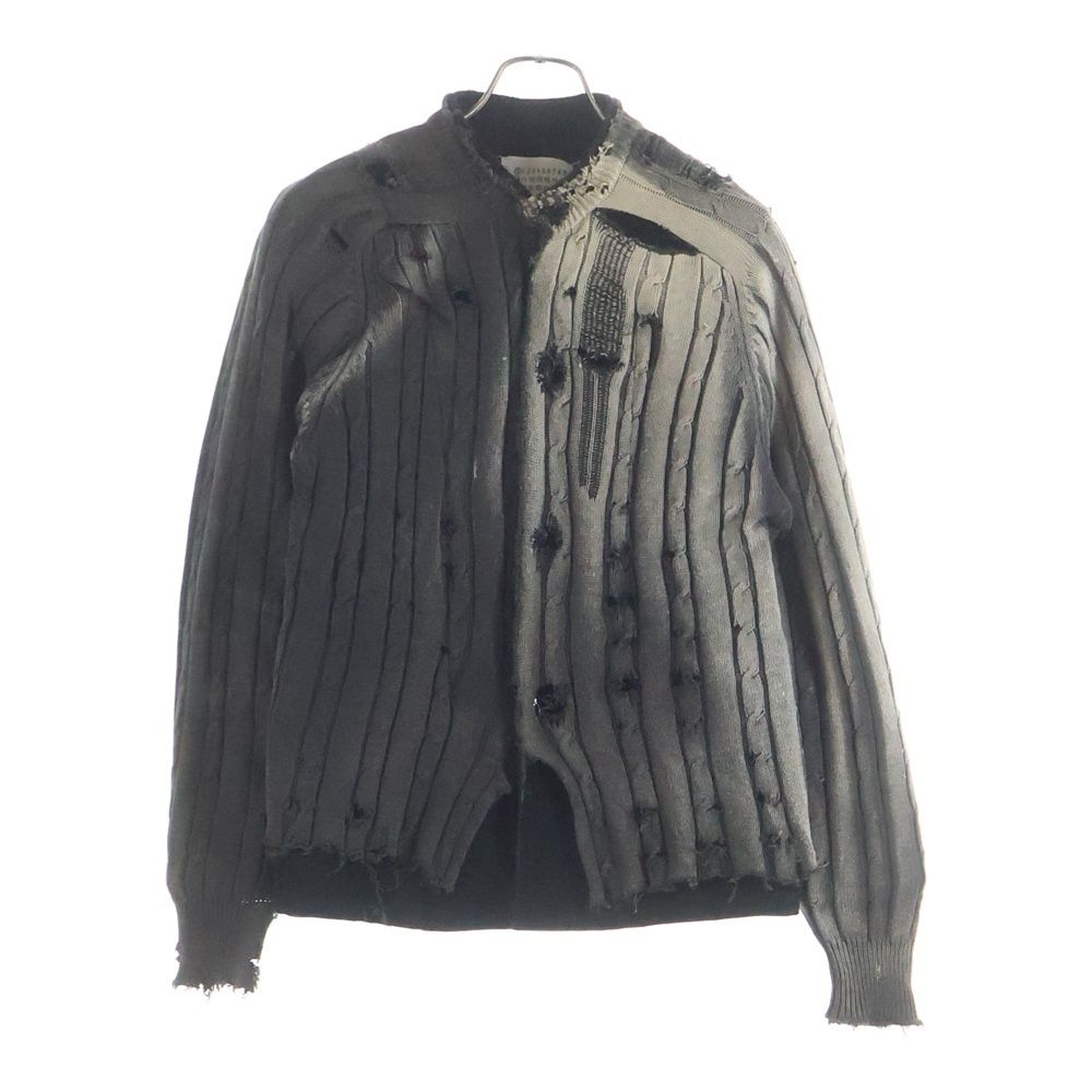 Maison Martin Margiela メゾンマルタンマルジェラ 00-01AW アーティザナル デストロイニット ドッキング スタンドカラージャケット アーカイブ Maison Martin Margiela (メゾンマルタンマルジェラ) 00-01AW