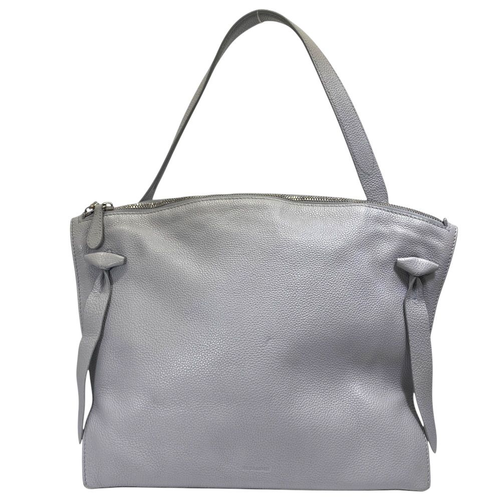 JIL SANDER レザー ショルダーバッグ グレー ジルサンダー ヒルバッグ 