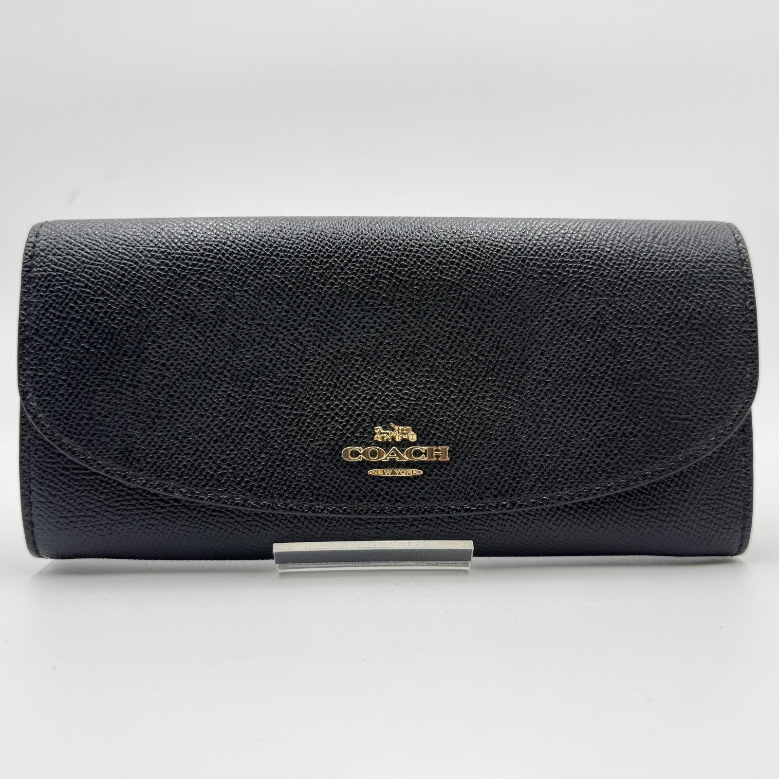 COACH（コーチ）クロスグレイン レザー スリム エンベロープ 長財布 