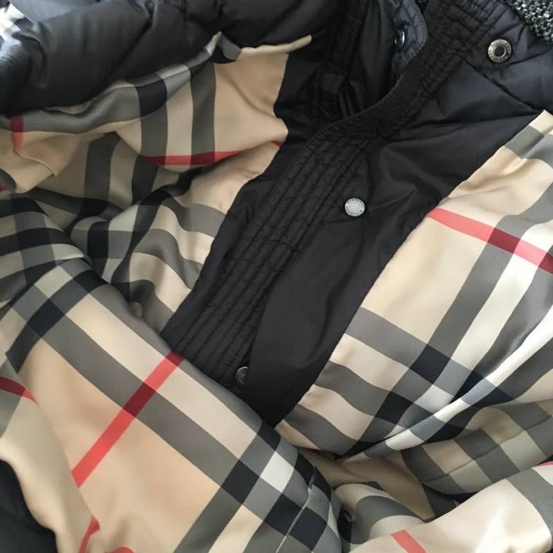 美品】BURBERRY バーバリー ロングダウンコート ノバチェック 36 楽天 