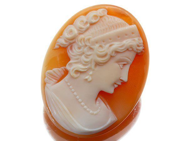 ジュエリー極】作家品サイン有り アンティーク 艶やかな女性の彫刻