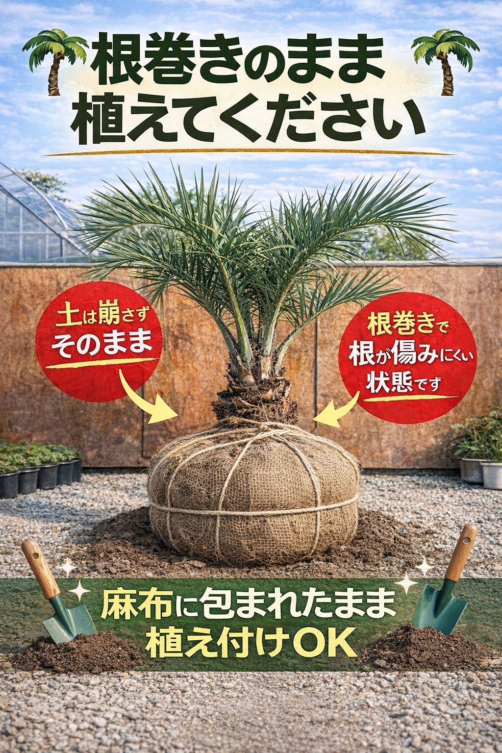 🌴✨ ココスヤシ 高幹シルエット株 ✨🌴 シルバーリーフ / 南国
