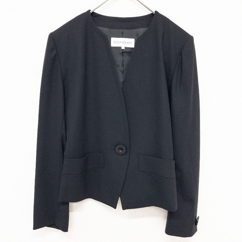 YVES SAINT LAURENT イヴサンローラン ノーカラージャケット