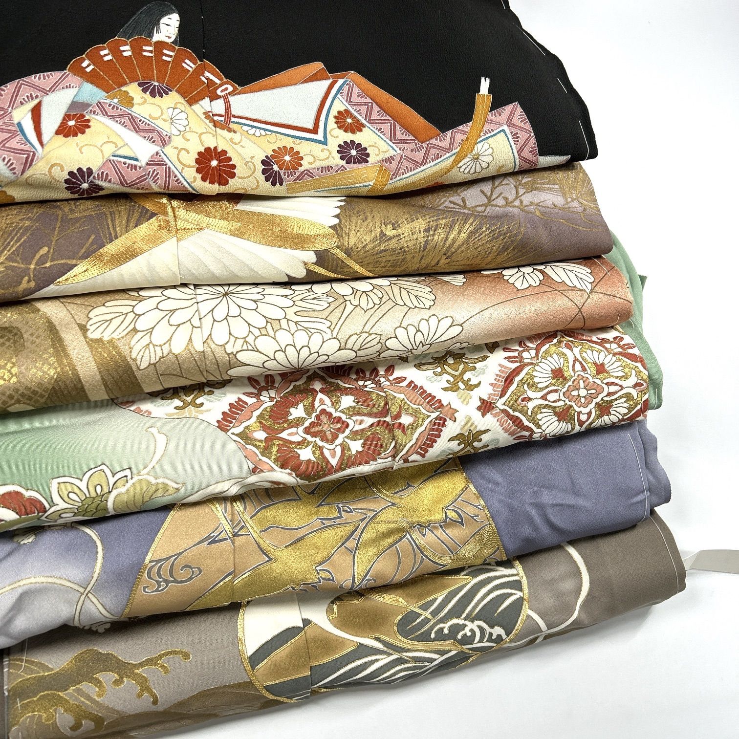 仮絵羽 留袖 6枚 正絹 着物まとめ売り 同梱購入歓迎 リメイク用 和裁