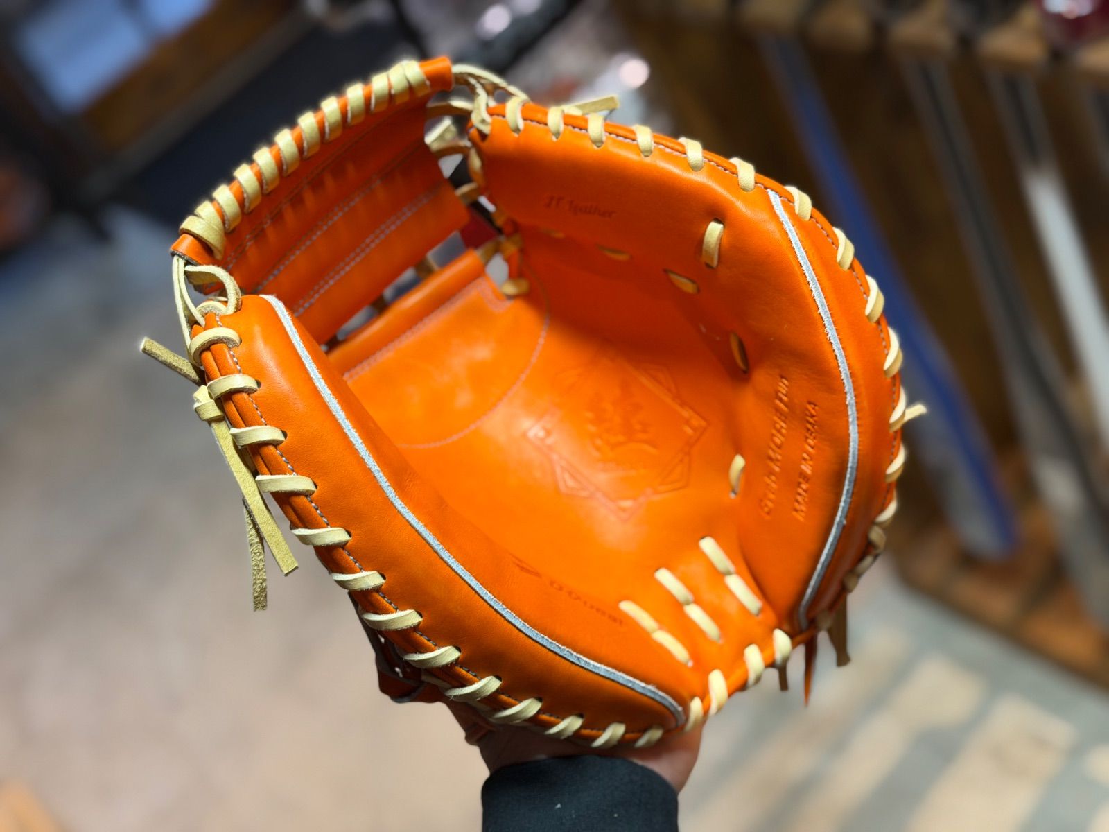 Dクエスト 硬式捕手用 スペシャルオーダーミット 122型 オレンジ