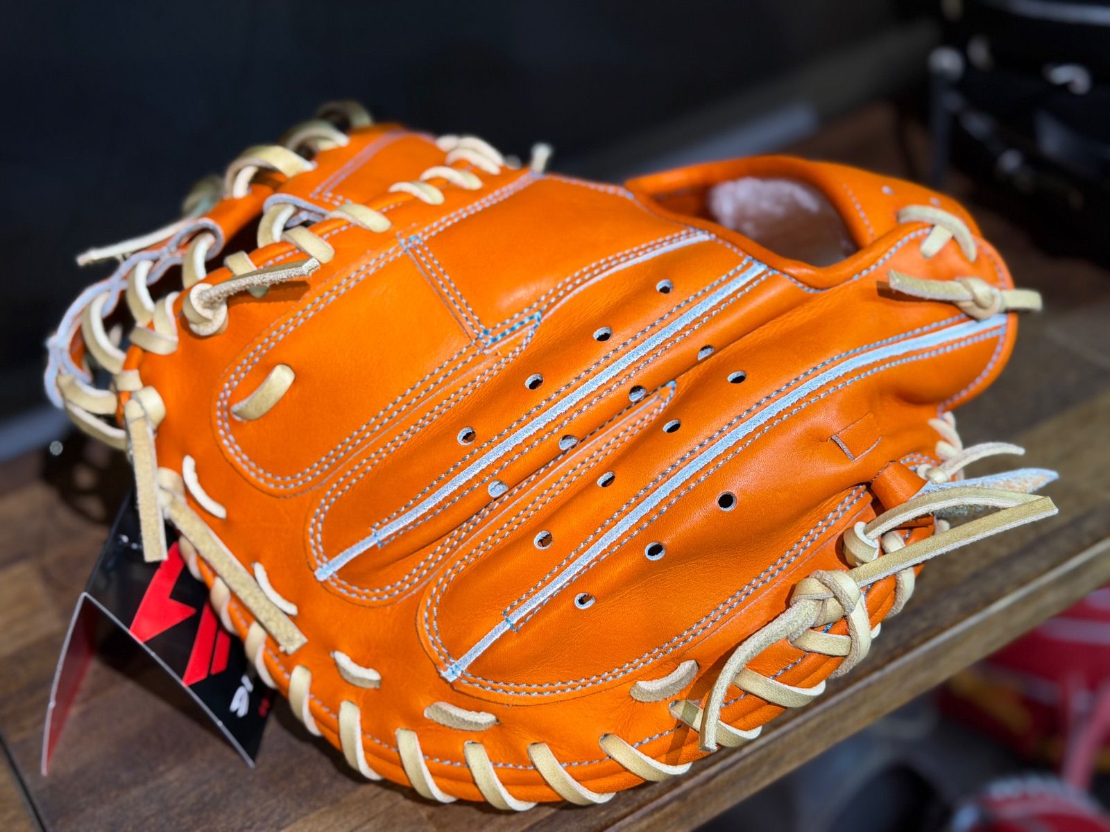 Dクエスト 硬式捕手用 スペシャルオーダーミット 122型 オレンジ