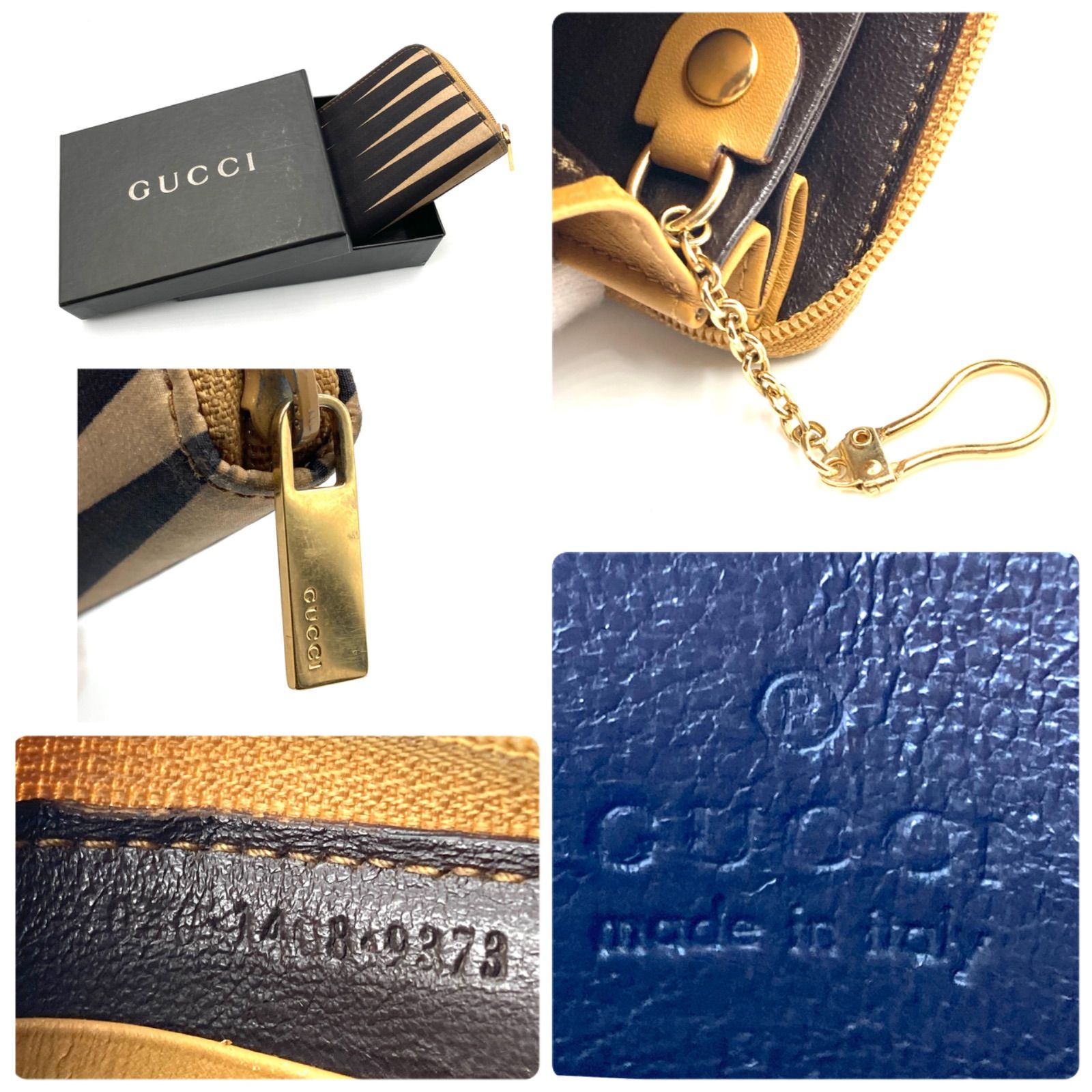 GUCCI グッチ 小銭入れ コインケース キーホルダー ジップアラウンド