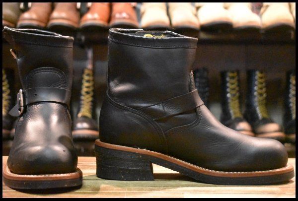 7E 箱付 美品 黒タグ】Chippewa チペワ 1901M10 ショートエンジニア