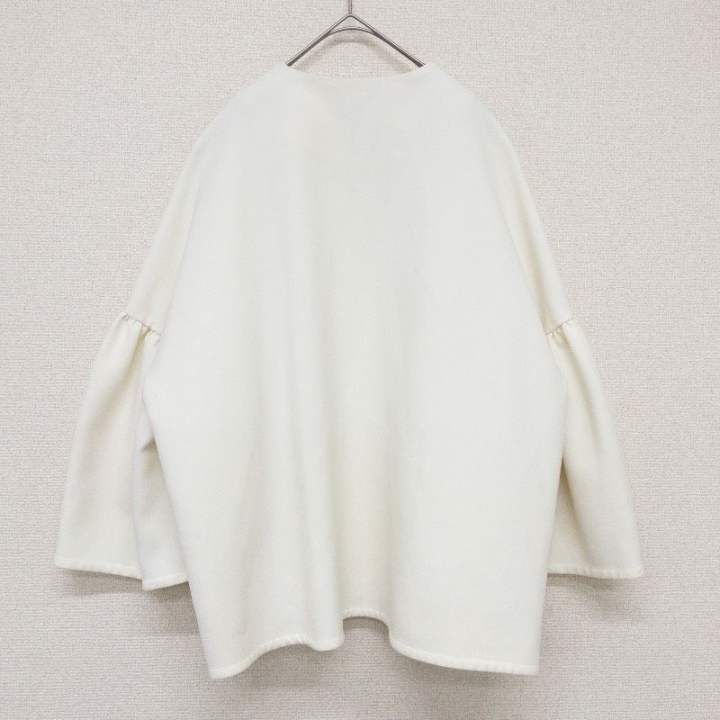 yori ヨリ ノーカラージャケット 2022 フリル ポケット レーヨン