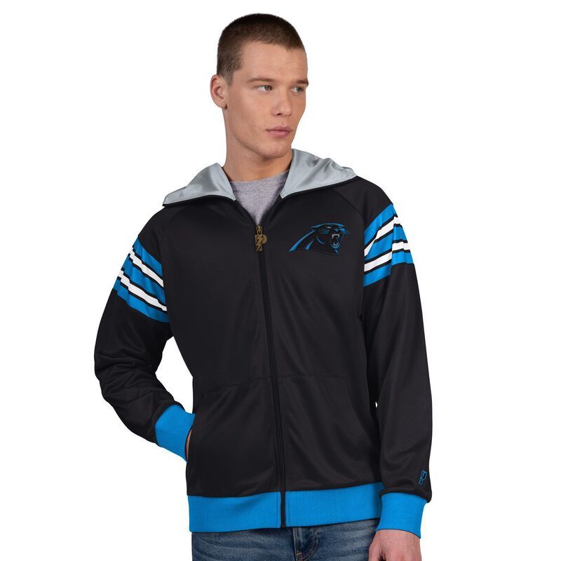 アウター（メンズ） アンブランデッド メンズ アウター ジャケット・ブルゾン Unbranded Mens Pro Player BlackSilver Carolina Panthers Helmet FullZip Hooded Track Jacket Pth Black |Timberland公式通販ティンバーランド
