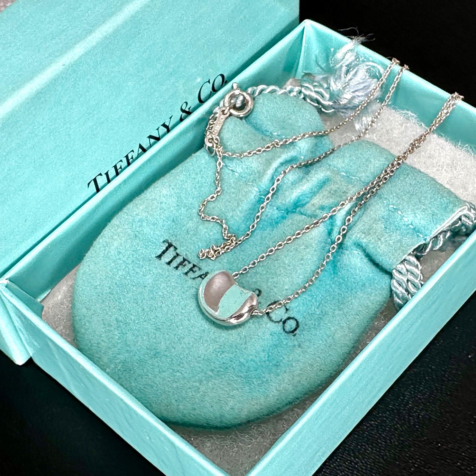ティファニー ネックレス シルバー 箱付 美品 正規品 [Bean] [Chain 