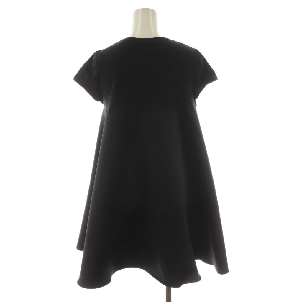 ヨーコチャン YOKO CHAN カットソー 半袖 切替 フレア 38 黒 ブラック