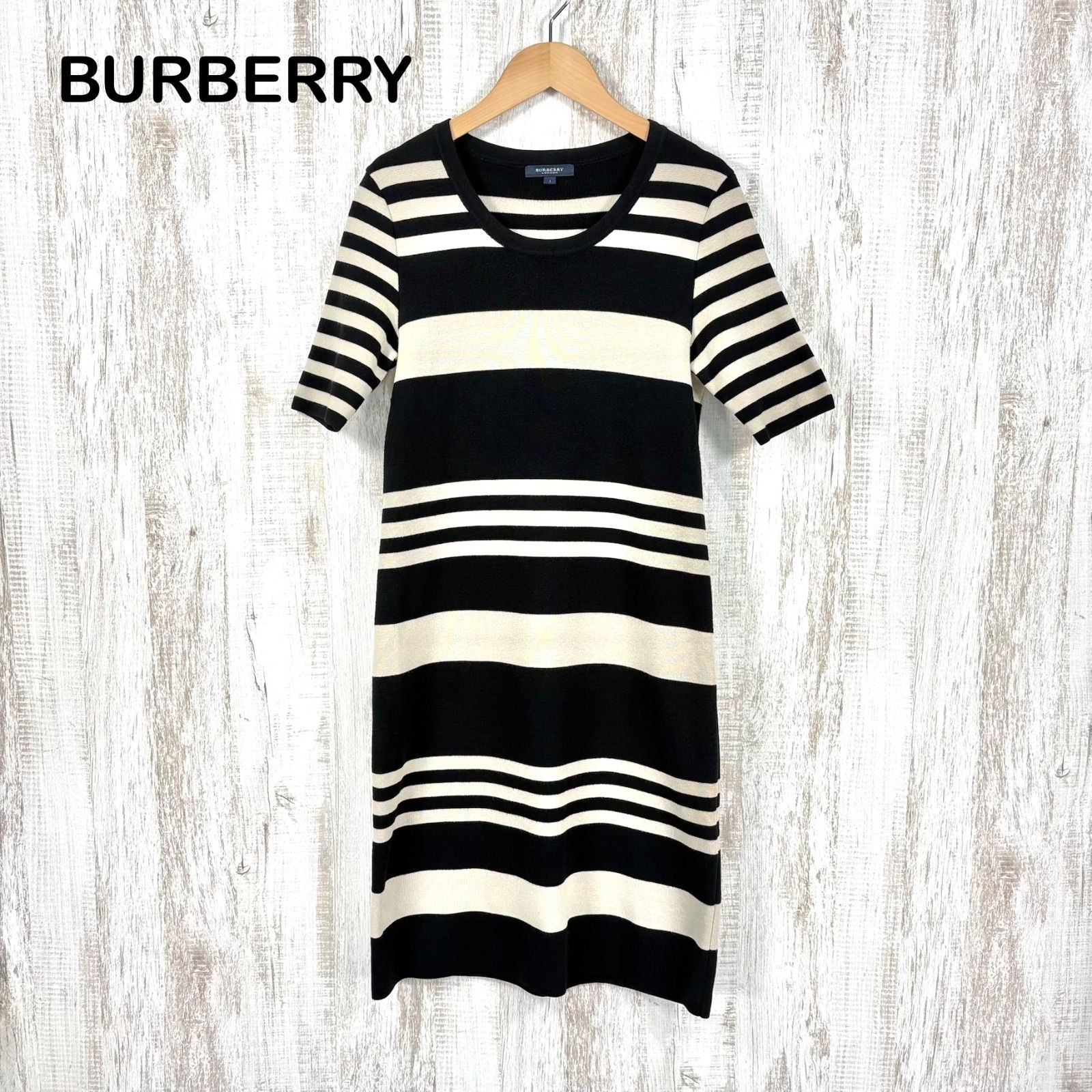 BURBERRY LONDON バーバリーロンドン ワンポイントロゴ マルチボーダー 