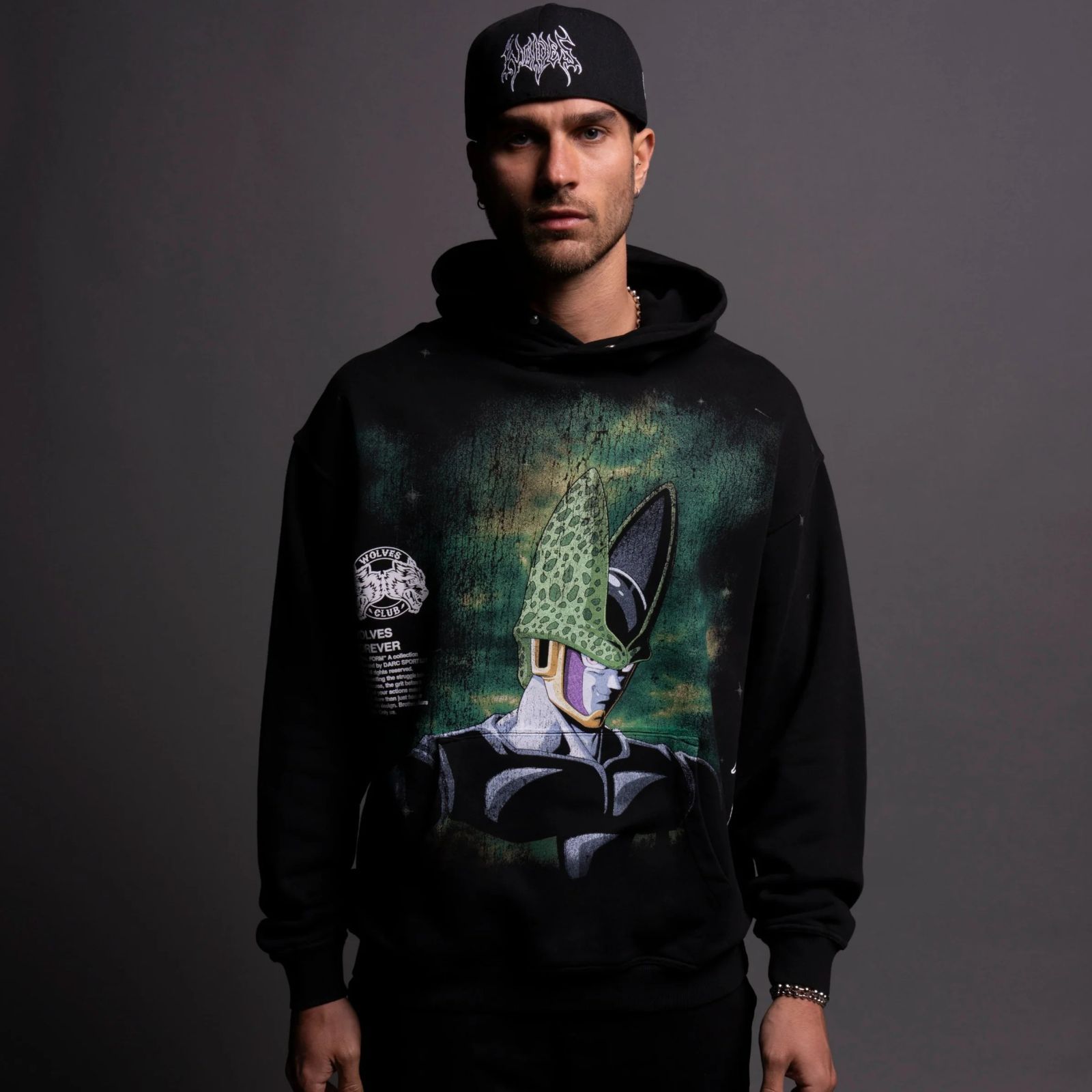 Darc Sport DRAGON BALL Z SIDE-BY-SIDE CELL ENERGY PIERCE HOODIE