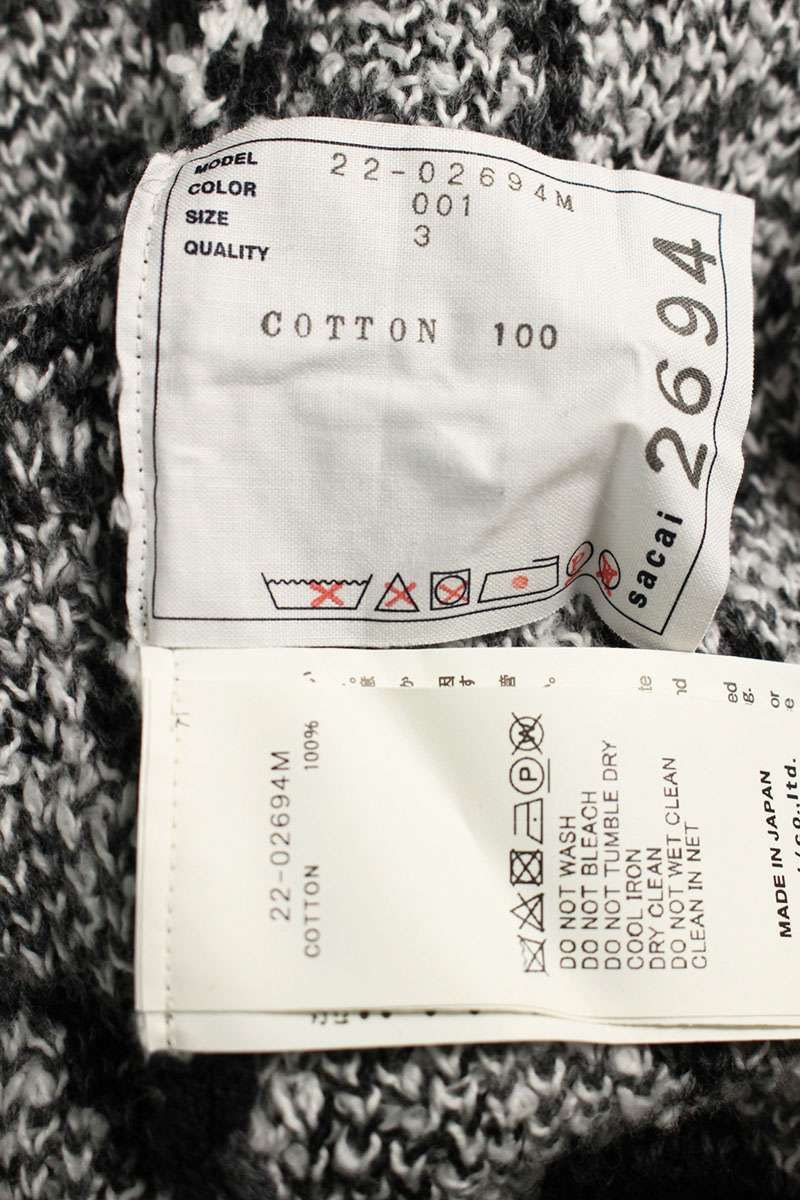 サカイ 22SS Bandana Knit Blouson/22-02694M バンダナ柄ジップニット