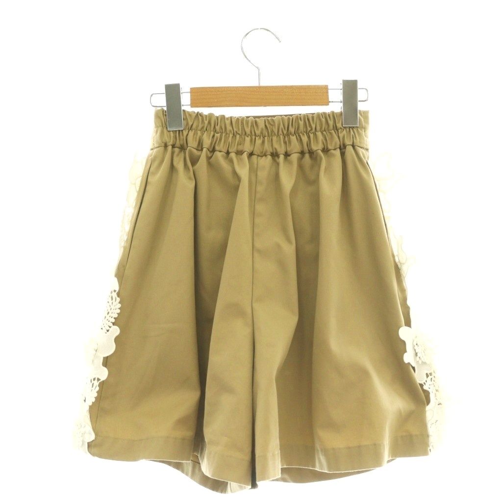 リンカブル LINKABLE サイドレースキュロット ショートパンツ S