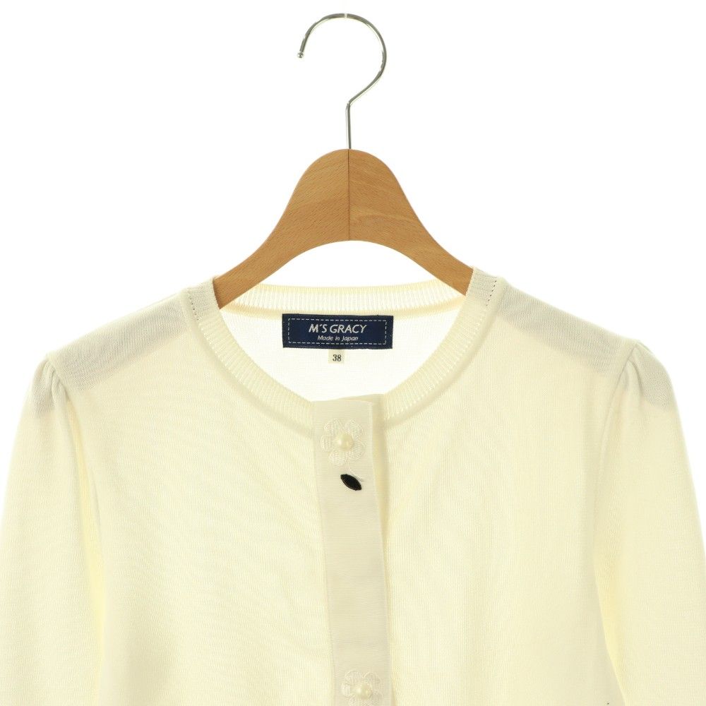 エムズグレイシー M'S GRACY フラワーモチーフカーディガン ニット